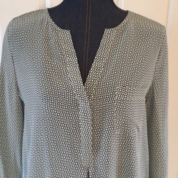 Joie Venicia Womens Silk Blouse Green Blue NWT! - Picture 3 of 8